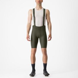 CASTELLI Pantaloni scurți de ciclism cu bretele - ESPRESSO - verde