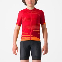 CASTELLI Tricou de ciclism cu mânecă scurtă - AERO KID - roșu