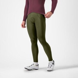CASTELLI Pantaloni de ciclism lungi cu bretele - ESPRESSO - verde
