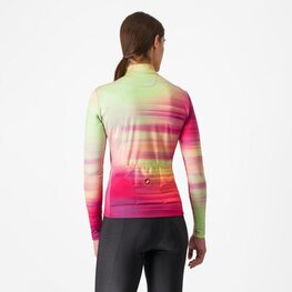 CASTELLI Tricou de cilism pentru iarnă cu mânecă lungă - PHASE - multicolor/roz