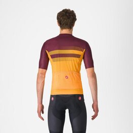 CASTELLI Tricou de ciclism cu mânecă scurtă - SIMBOLO - galben/bordo