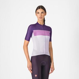 CASTELLI Tricou de ciclism cu mânecă scurtă - ELEGANTE - mov/roz/alb
