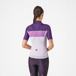 CASTELLI Tricou de ciclism cu mânecă scurtă - ELEGANTE - mov/roz/alb