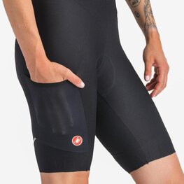 CASTELLI Pantaloni scurți de ciclism cu bretele - UNLIMITED ENDURANCE W DT - negru
