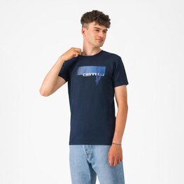 CASTELLI Tricou de ciclism cu mânecă scurtă - VELOCE - albastru