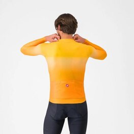 CASTELLI Tricou de ciclism cu mânecă lungă de vară - UPF LONG - portocaliu
