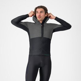 CASTELLI Jachetă rezistentă la vânt de ciclism - FLY UNLTD - negru/gri