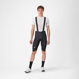 CASTELLI Pantaloni scurți de ciclism cu bretele - OMLOOP THERMAL - negru