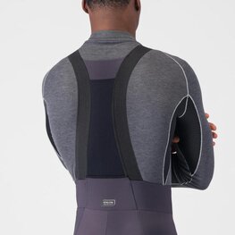 CASTELLI Pantaloni de ciclism lungi cu bretele - UNLIMITED - gri