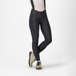 CASTELLI Pantaloni de ciclism lungi cu bretele - UNLIMITED W DT - negru