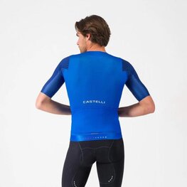 CASTELLI Tricou de ciclism cu mânecă scurtă - AERO RACE 8S - albastru