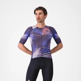 CASTELLI Tricou de ciclism cu mânecă scurtă - AERO RACE 8S - mov