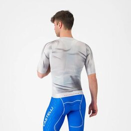 CASTELLI Tricou de ciclism cu mânecă scurtă - AERO RACE 8S - argintiu
