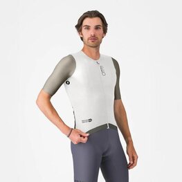 CASTELLI Tricou de ciclism cu mânecă scurtă - CORRETTO - bej/fildeş