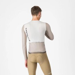 CASTELLI Tricou de ciclism cu mânecă lungă de vară - CORRETTO LS - bej/fildeş