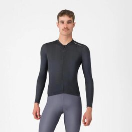 CASTELLI Tricou de ciclism cu mânecă lungă de vară - ESPRESSO 2 LS - negru