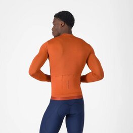 CASTELLI Tricou de ciclism cu mânecă lungă de vară - ESPRESSO 2 LS - roșu