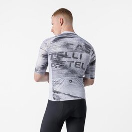 CASTELLI Tricou de ciclism cu mânecă scurtă - STRATUS LOGO - alb/gri