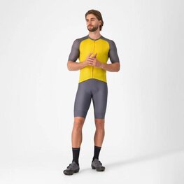 CASTELLI Tricou de ciclism cu mânecă scurtă - UNLIMITED ENDURANCE 3 - galben/gri