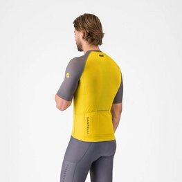 CASTELLI Tricou de ciclism cu mânecă scurtă - UNLIMITED ENDURANCE 3 - galben/gri