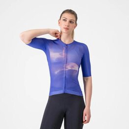 CASTELLI Tricou de ciclism cu mânecă scurtă - CLIMBER'S A/C W - albastru