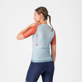 CASTELLI Tricou de ciclism cu mânecă scurtă - CORRETTO W - albastru/roșu