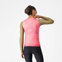 CASTELLI Tricou de ciclism cu mânecă lungă de vară - CORRETTO W LONG - roz