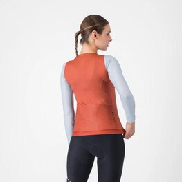CASTELLI Tricou de ciclism cu mânecă lungă de vară - CORRETTO W LONG - albastru/roșu