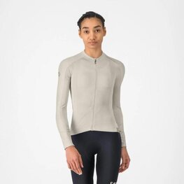 CASTELLI Tricou de ciclism cu mânecă lungă de vară - ESPRESSO 2 W - fildeş