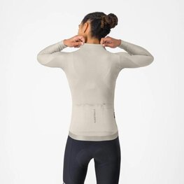 CASTELLI Tricou de ciclism cu mânecă lungă de vară - ESPRESSO 2 W - fildeş