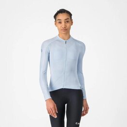 CASTELLI Tricou de ciclism cu mânecă lungă de vară - ESPRESSO 2 W - albastru