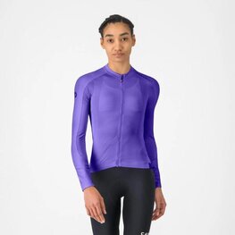 CASTELLI Tricou de ciclism cu mânecă lungă de vară - ESPRESSO 2 W - mov