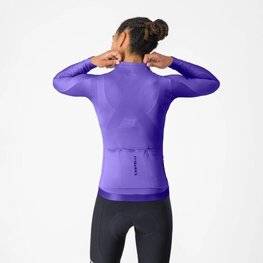CASTELLI Tricou de ciclism cu mânecă lungă de vară - ESPRESSO 2 W - mov