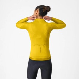 CASTELLI Tricou de ciclism cu mânecă lungă de vară - ESPRESSO 2 W - galben