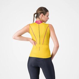 CASTELLI Tricoul de ciclism fără mâneci - ANIMA FLOW - galben