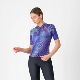 CASTELLI Tricou de ciclism cu mânecă scurtă - COSMIC VORTEX - mov