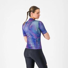 CASTELLI Tricou de ciclism cu mânecă scurtă - COSMIC VORTEX - mov