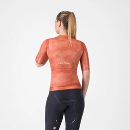 CASTELLI Tricou de ciclism cu mânecă scurtă - RACE 8S W - roșu