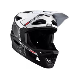 LEATT Cască de ciclism - MTB GRAVITY 6.0 CARBON - alb/negru