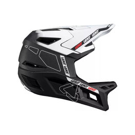 LEATT Cască de ciclism - MTB GRAVITY 6.0 CARBON - alb/negru