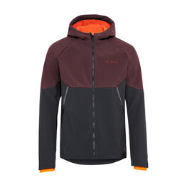 VAUDE Jachetă rezistentă la vânt de ciclism - QIMSA SOFTSHELL - bordo/negru