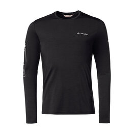 VAUDE Tricou de ciclism cu mânecă lungă - MONVISO MERINO - negru
