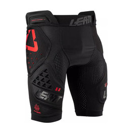 LEATT șorturi cu protecții - IMPACT SHORTS 3DF 5.0 - negru/roșu