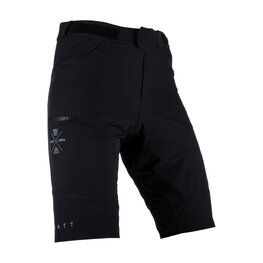 LEATT Pantaloni scurți de ciclism fără bretele - MTB TRAIL 2.0 - negru