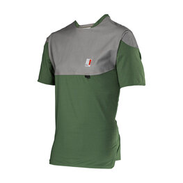 LEATT Tricou de ciclism cu mânecă scurtă - MTB ALLMOUNTAIN 3.0 - verde/gri