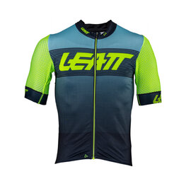 LEATT Tricou de ciclism cu mânecă scurtă - MTB ENDURANCE 6.0 - verde/albastru