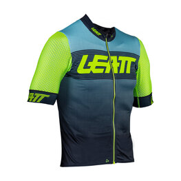 LEATT Tricou de ciclism cu mânecă scurtă - MTB ENDURANCE 6.0 - verde/albastru