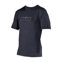 LEATT Tricou de ciclism cu mânecă scurtă - MTB TRAIL 1.0 - negru