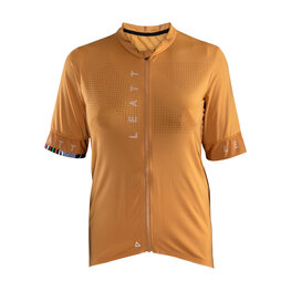 LEATT Tricou de ciclism cu mânecă scurtă - MTB ENDURANCE 5.0 W - portocaliu