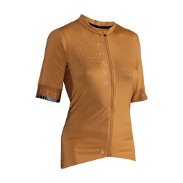 LEATT Tricou de ciclism cu mânecă scurtă - MTB ENDURANCE 5.0 W - portocaliu